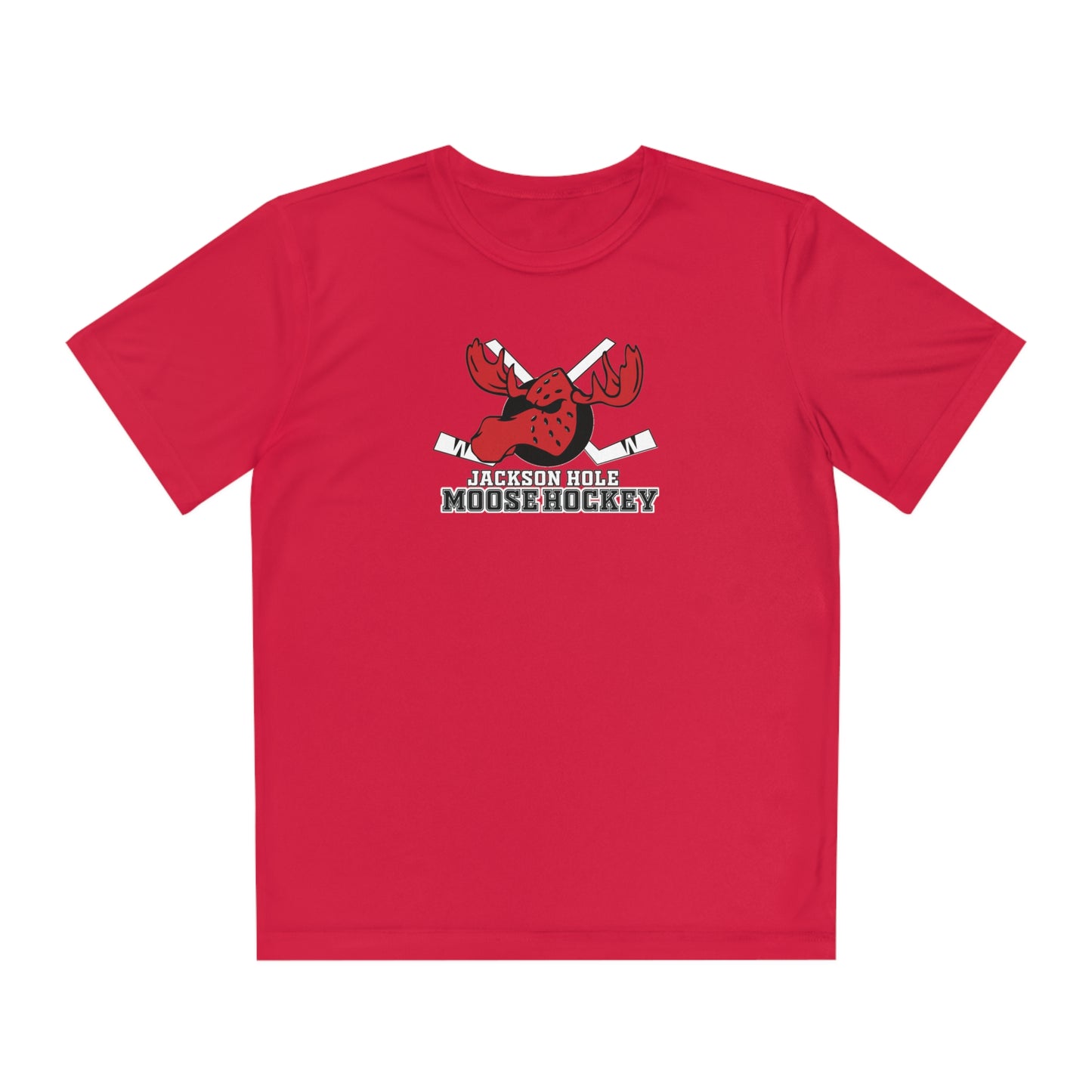 JH Moose Hockey Youth Performance Tee (True Red)