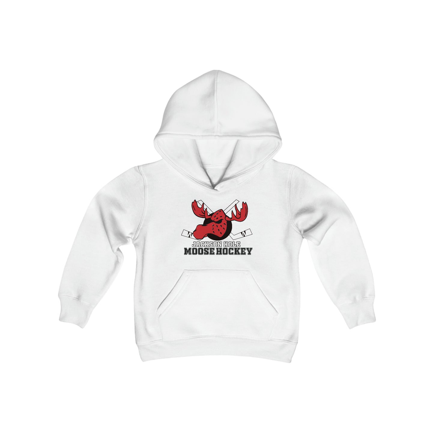 JH Moose Hockey Youth Hoodie (White)