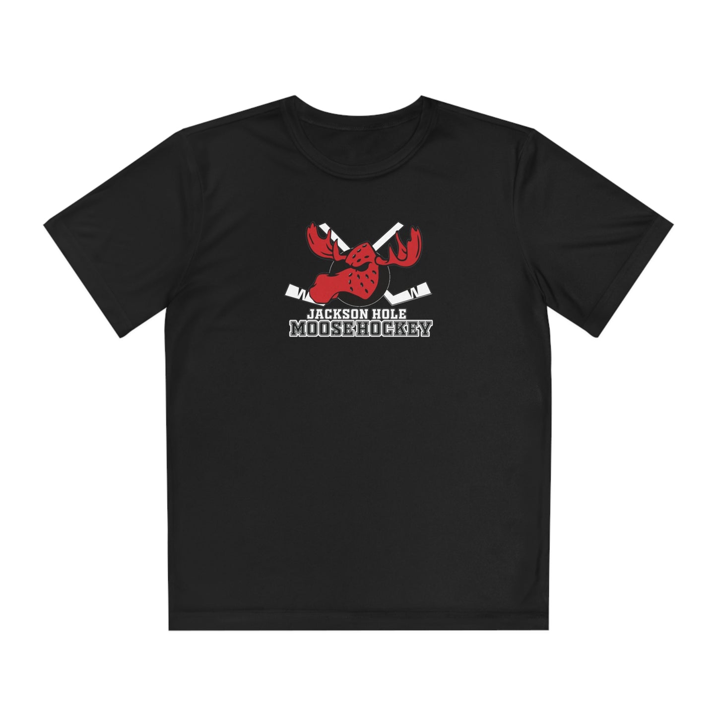 JH Moose Hockey Youth Performance Tee (Black)