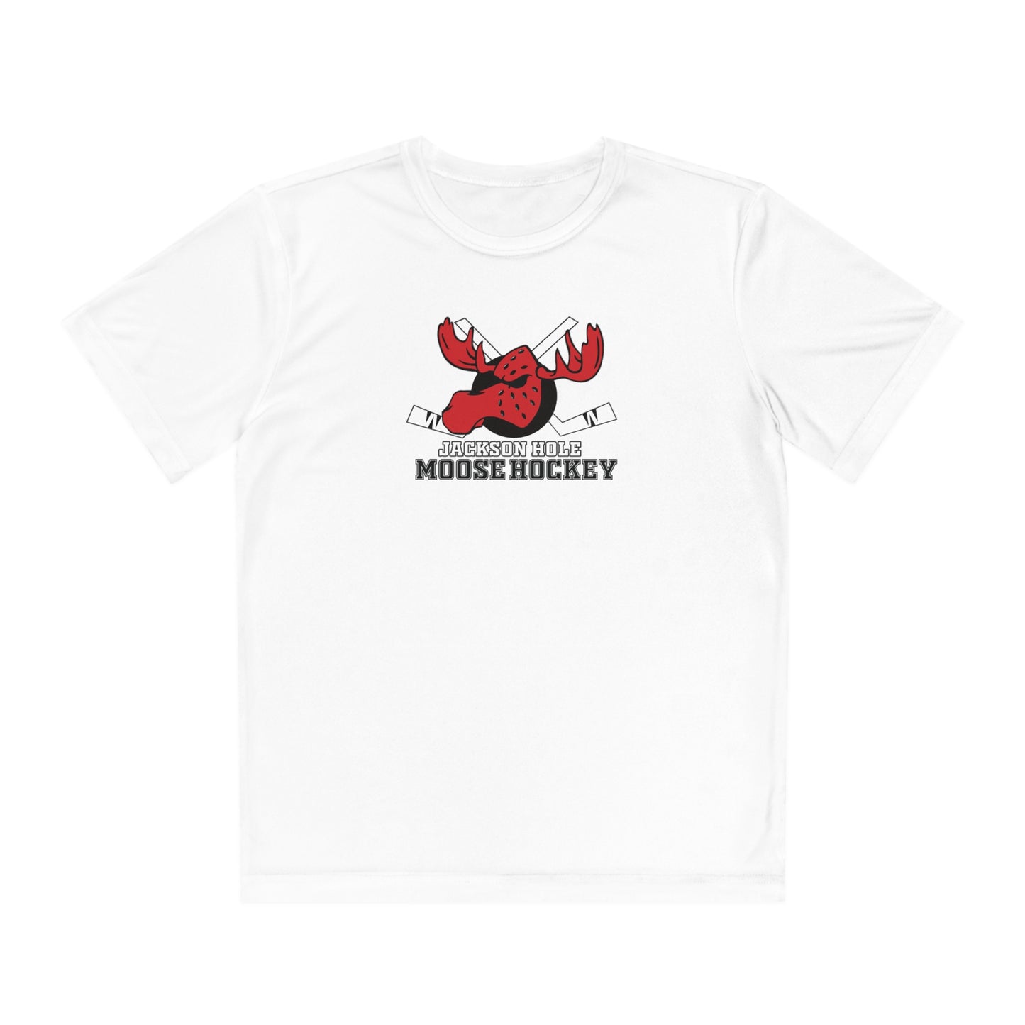 JH Moose Hockey Youth Performance Tee (White)