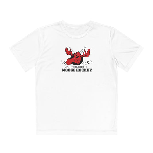 JH Moose Hockey Youth Performance Tee (White)