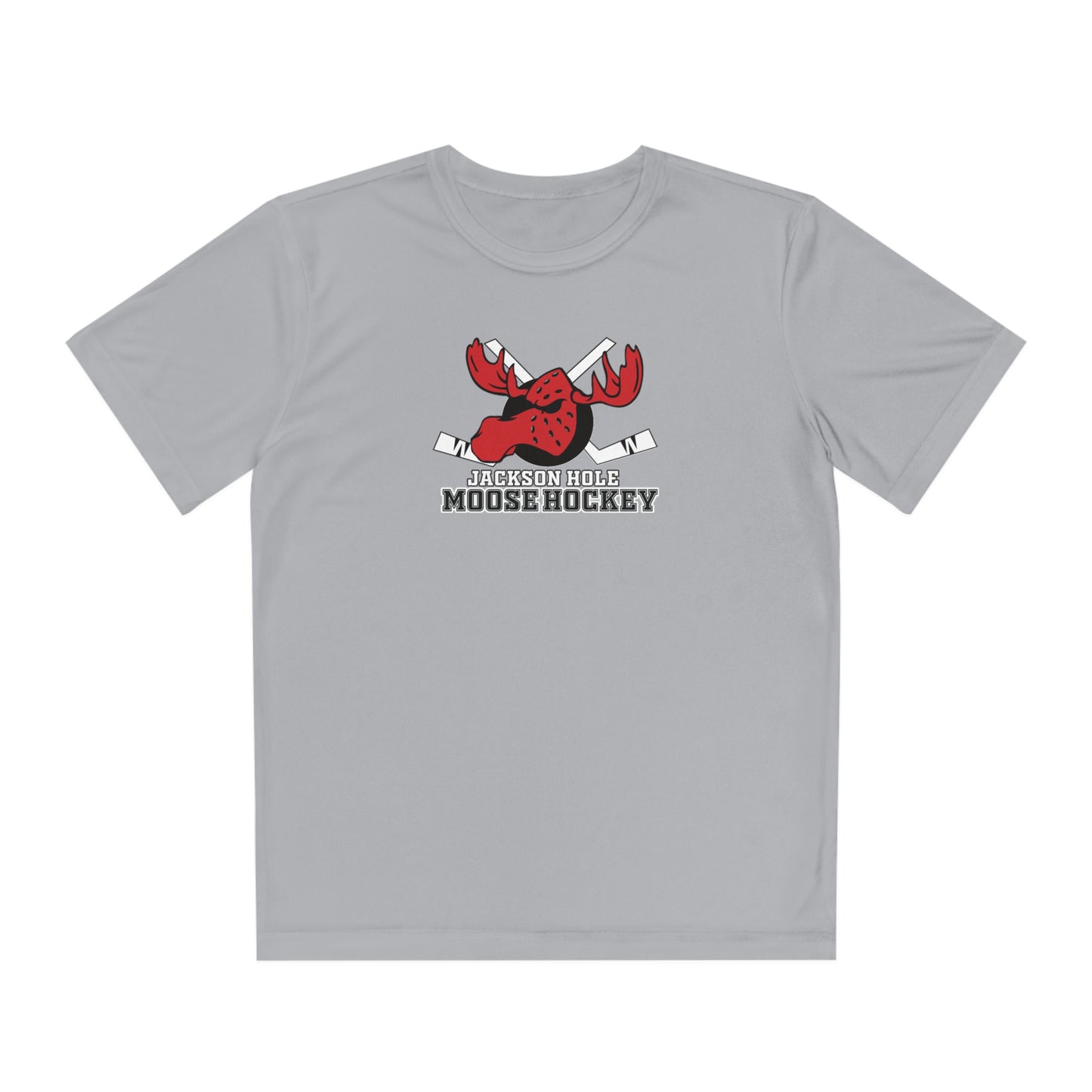 JH Moose Hockey Youth Performance Tee (Silver)