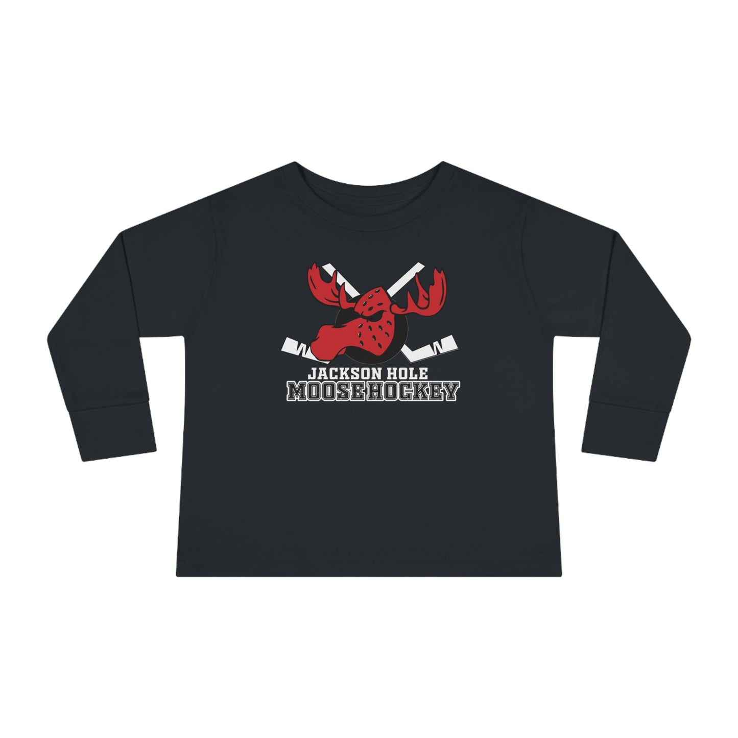 JH Moose Hockey Toddler Long Sleeve Tee (Black)