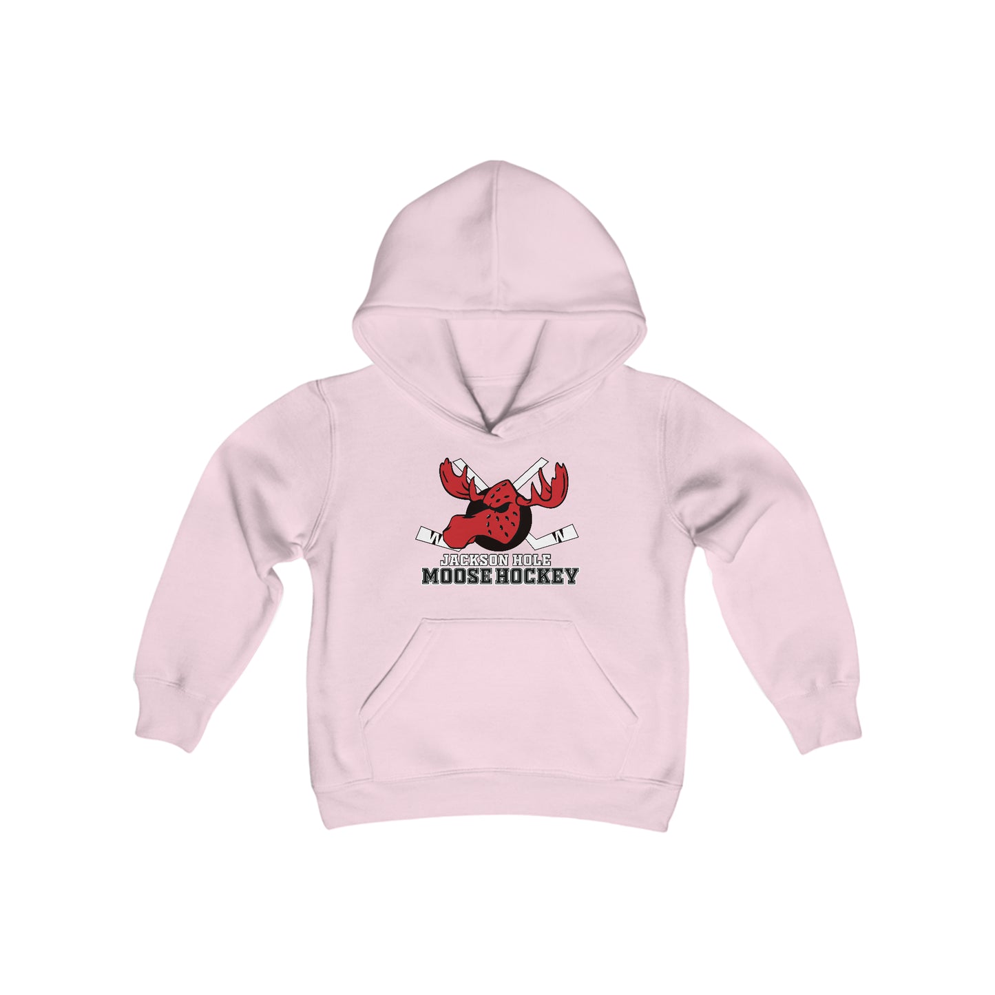 JH Moose Hockey Youth Hoodie (Pink)