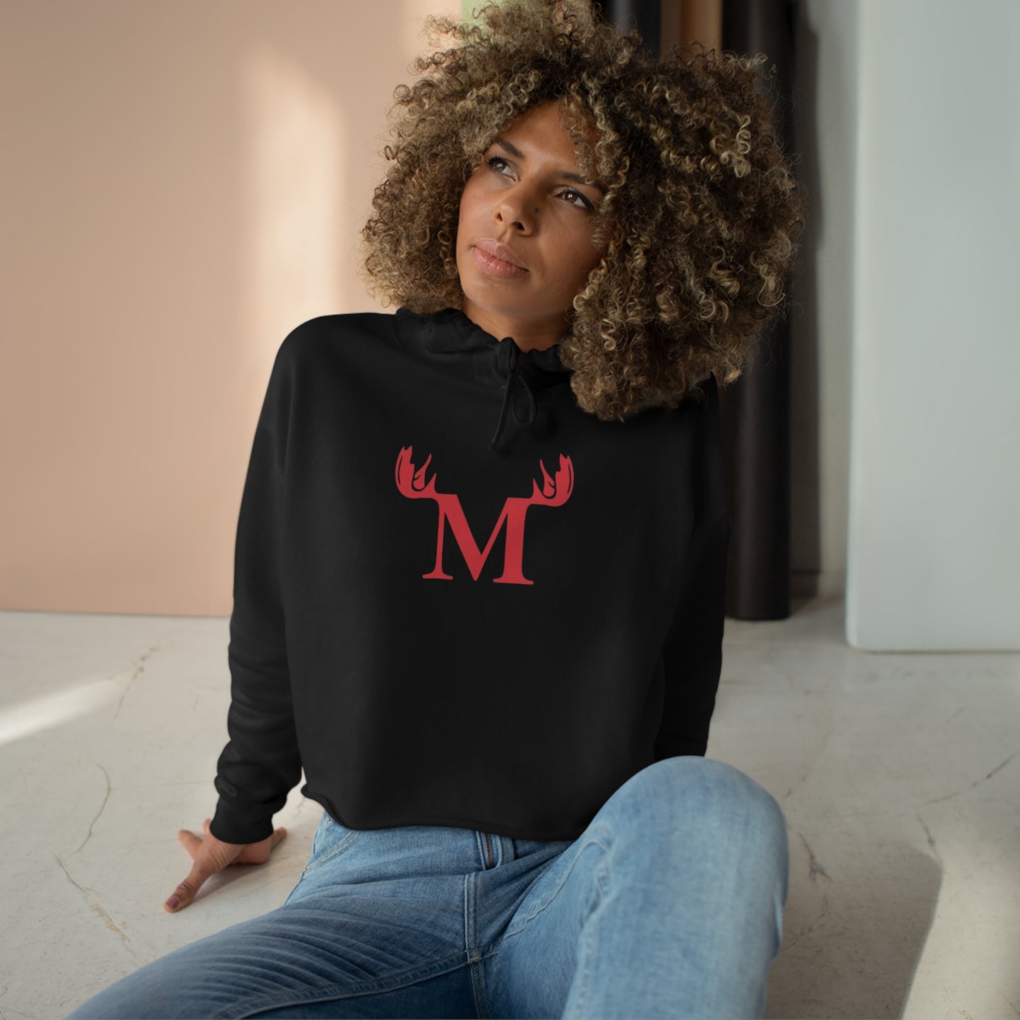 The "M" Ladies Cropped Hoodie