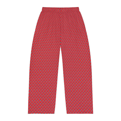 Men's Moose Hockey Pajama Pants (Red)