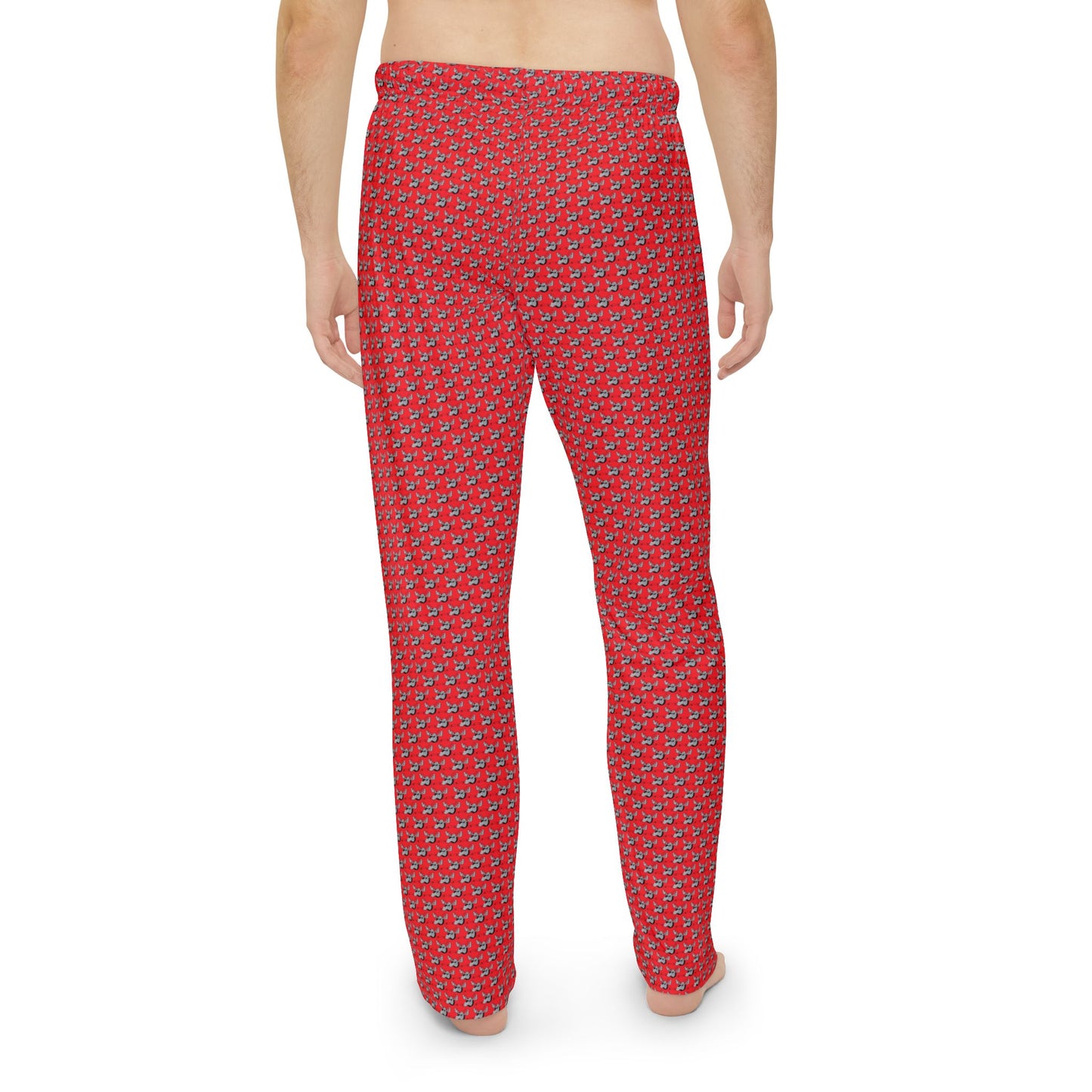 Men's Moose Hockey Pajama Pants (Red)