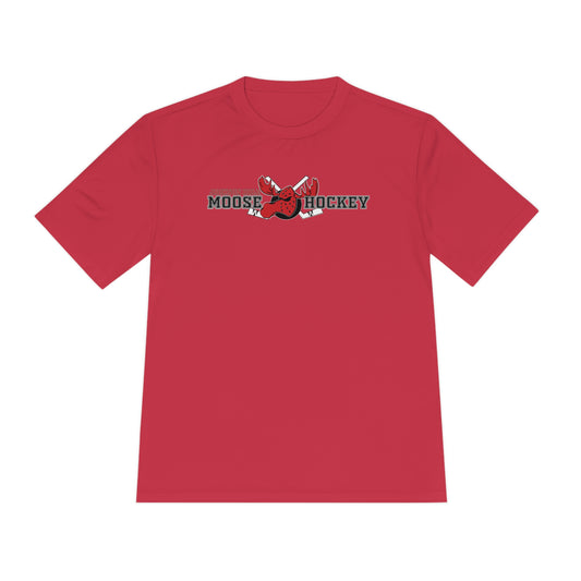 JH Moose Hockey Adult Unisex Performance Tee (Red)