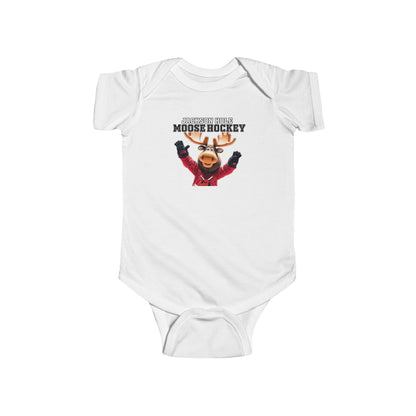Cute Moose Hockey Infant Bodysuit - Adorable Baby Outfit for Sports Fans