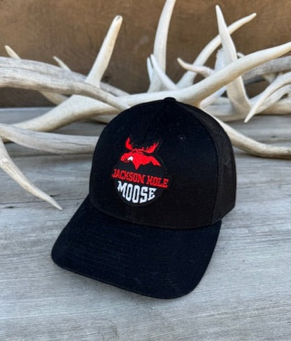 JH Moose Over Tetons Patch Snapback Trucker Cap