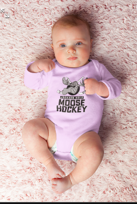 JH Moose Hockey Infant Long Sleeve Onesie